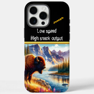 Coques iPhone 16 Pro Max Buffle par rivière Serene dans les montagnes