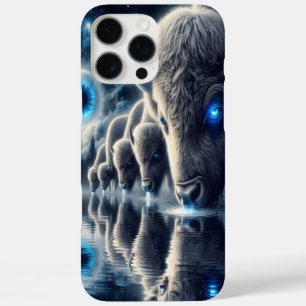 Coques iPhone 16 Pro Max Buffles célestes dans un paysage mystique étoilé
