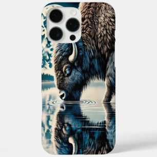 Coques iPhone 16 Pro Max Buffles lumineux au milieu des réflexions cosmique