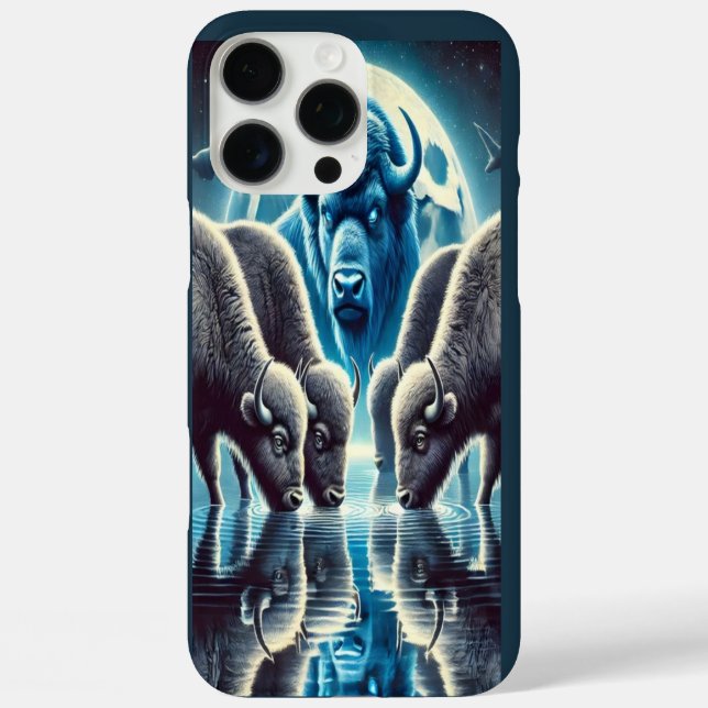 Coques Case-Mate iPhone Buffles sauvages se rassemblent sous le paysage co (Verso)