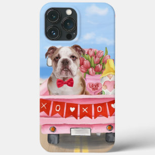 Case-Mate iPhone Case Bulldog anglais Saint-Valentin Coeurs de camion