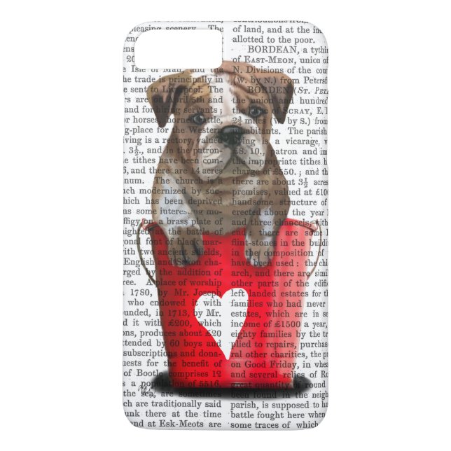 Coques Case-Mate iPhone Bulldog Bucket Of Love Red (Dos)