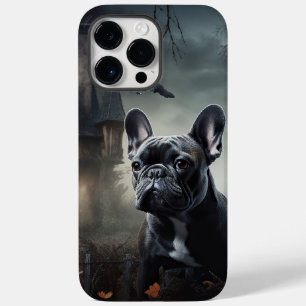 Coque Pour Pour iPhone 14 Pro Max Bulldog français Halloween Épouvantable