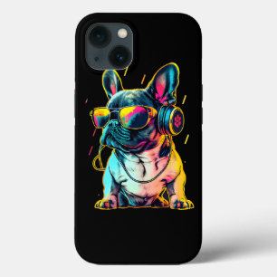 Case-Mate iPhone Case Bulldog français Rétrowave avec casque et Sungl