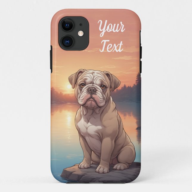 Coques Case-Mate iPhone Bulldog par lac (Dos)