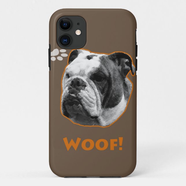 Coques Case-Mate iPhone Bulldog Woof (Dos)