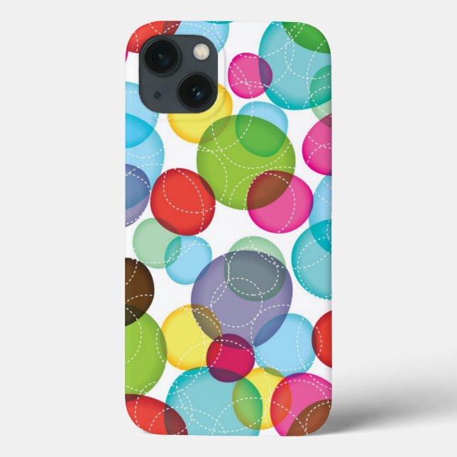 Coques Case-Mate iPhone Bulles rondes enfants motif 2 (Verso)