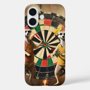 Coque Pour iPhone 16 Bullseye Burrow : Meerkat Dart League,