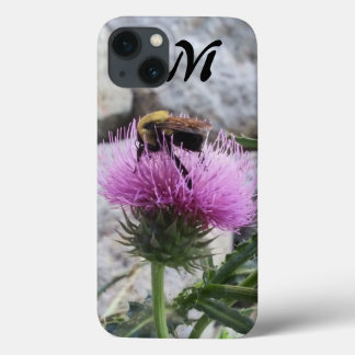 Case-Mate iPhone Case Bumblebee récoltant une fleur de chardon pourpre