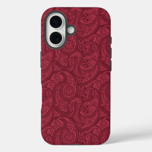 Coque Pour iPhone 16 Burgundy Paisley