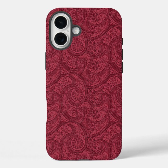 Coques Case-Mate iPhone Burgundy Paisley (Verso)