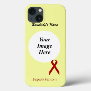 iPhone 13 Case Burgundy Standard Ribbon Tmpl par Kenneth Yoncich