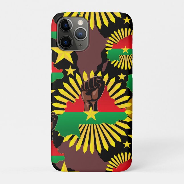 Coques Case-Mate iPhone Burkina Faso Carte, drapeau et première révolution (Dos)