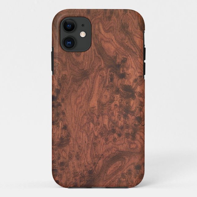 Coques Case-Mate iPhone Burl Mahogany Wood Texture (Dos)
