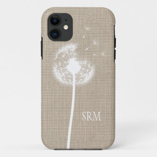Coques Pour iPhone Burlap & Dandelion iPhone 5 Coque-Mate
