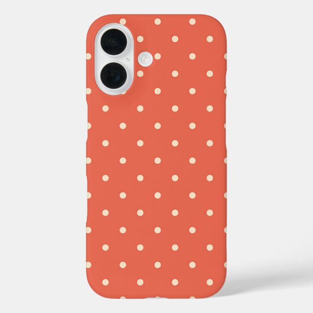 Coques Case-Mate iPhone Burnt Orange Small White Spots (Verso)