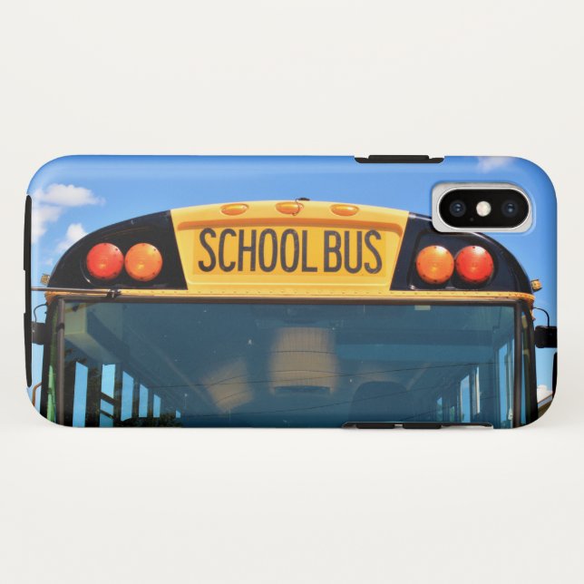Coques Case-Mate iPhone Bus scolaire avec lumières ambrées et rouges (Dos (Horizontal))