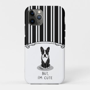 Case-Mate iPhone Case But, I'm Cute Boston Terrier (black) Dog Funny