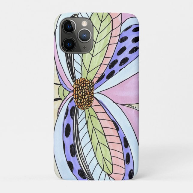 Coques Case-Mate iPhone Butterfly Flower Blank (Dos)