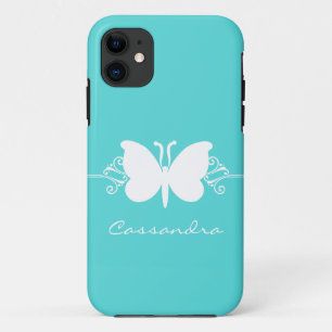 Case-Mate iPhone Case Butterfly Swirl CM ID iPhone 5 Coque, Aqua
