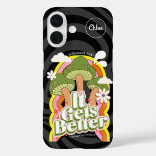 Coque Pour iPhone 16 Ça devient mieux Personnalisation de Good Vibes