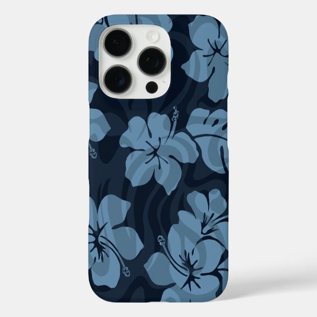 Coques Case-Mate iPhone Cabine de sucre Hibiscus Hawaïen bleu (Verso)