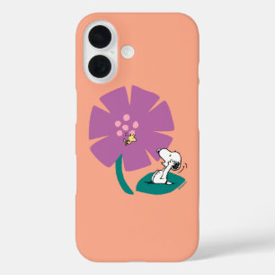 Coque Pour iPhone 16 cacahuètes   Illustration de la nature Fleur pourp