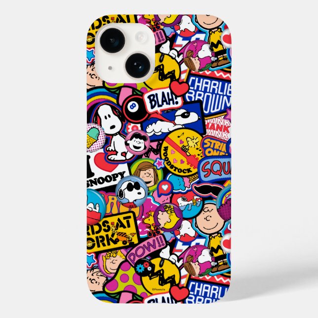 Coques Case-Mate iPhone cacahuètes | Motif de patchs Mixtape (Verso)