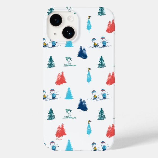 Coques Case-Mate iPhone cacahuètes | Ski d'hiver Motif des pistes (Verso)