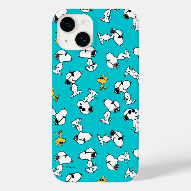 Coques Case-Mate iPhone cacahuètes | Snoopy & Lunettes de soleil Motif (Verso)