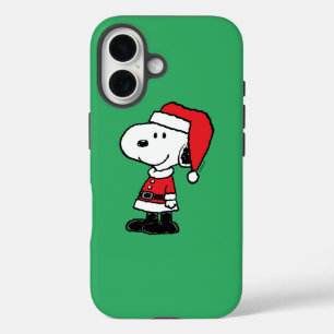 Coque Pour iPhone 16 cacahuètes   Snoopy Santa Claus