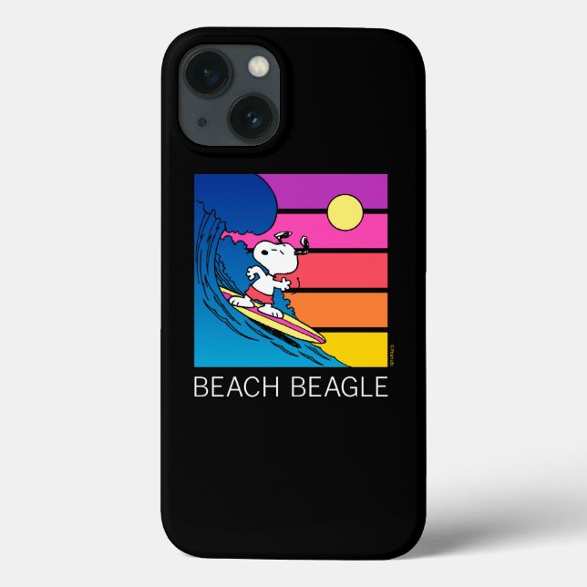 Coques Case-Mate iPhone cacahuètes | Snoopy Surfing (Verso)