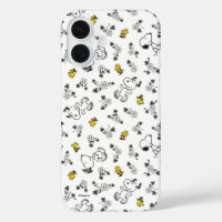 cacahuètes | Snoopy & Woodstock B&W Flower Motif