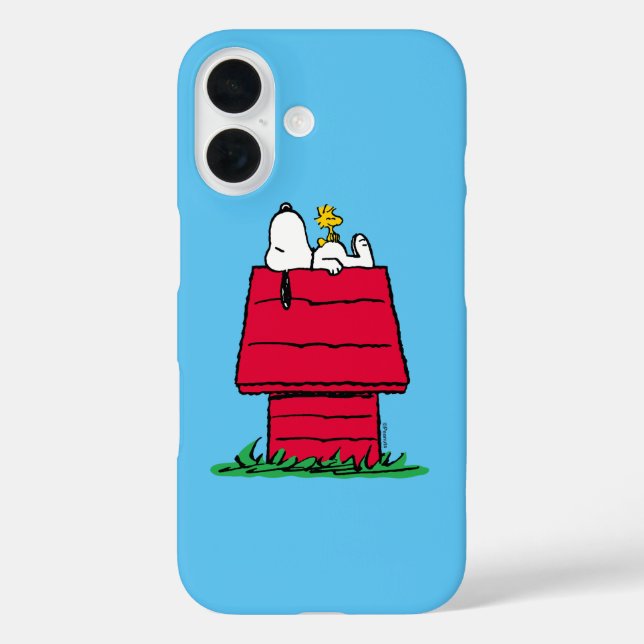 Coques Case-Mate iPhone cacahuètes | Snoopy & Woodstock Doghouse (Verso)