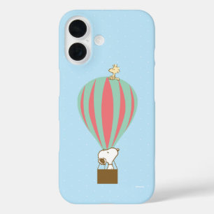 Coque Pour iPhone 16 cacahuètes   Snoopy & Woodstock Hot Air Balloon