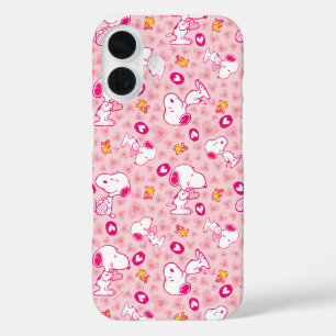 Coque Pour iPhone 16 cacahuètes   Snoopy & Woodstock Motif de coeur