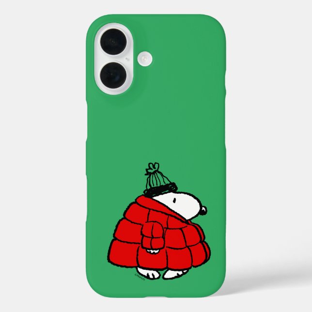 Coques Case-Mate iPhone cacahuètes | Veste Snoopy Red Puffer (Verso)