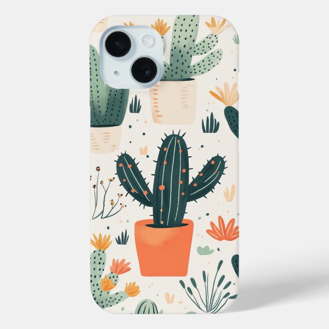 Coques Case-Mate iPhone Cactus amusant iPhone couverture (Verso)