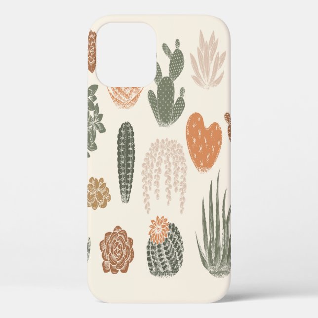 Coques Case-Mate iPhone Cactus et succulent motif sans soudure (Verso)