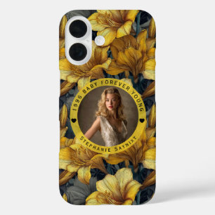 Coque Pour iPhone 16 Cadeau d'anniversaire Jardin d'Amaryllis pour peti