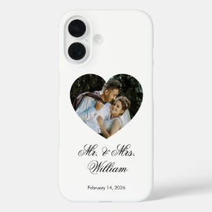 Coque Pour iPhone 16 Cadeau de Mariage Romantique Élégant de Luxe