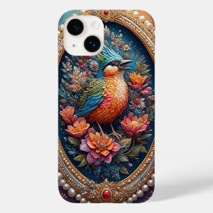 Coque Pour iPhone 14 Cadeau Floral Vintage Oiseau