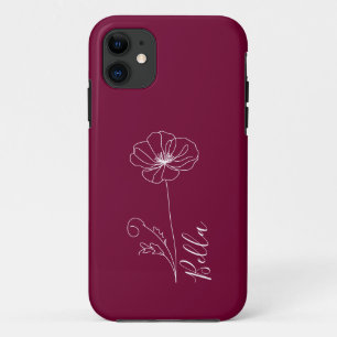 Case-Mate iPhone Case Cadeau personnalisé Août Fleur de naissance du pav
