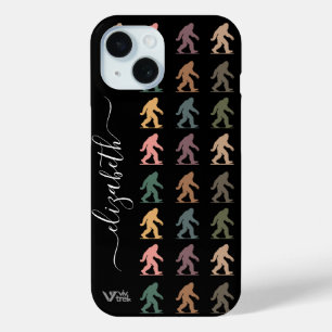 Coque Pour iPhone 15 Cadeau Personnalisé Art Rétro Bigfoot Forêt Nom Pe