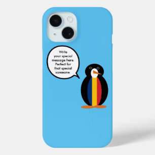 Coque Pour iPhone 15 Cadeau personnalisé Drapeau tchadien Manchot Faune