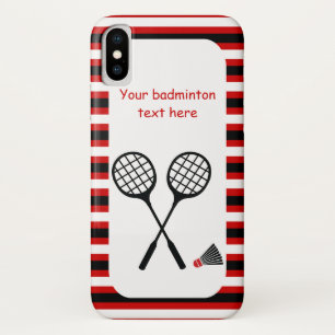 Coque Case-Mate Pour iPhone Cadeaux de badminton, raquette et bandes de volant