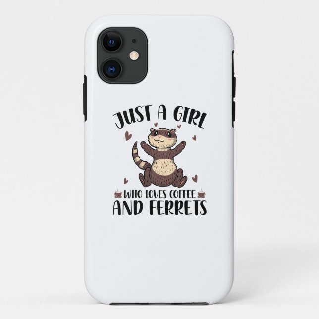 Coques Case-Mate iPhone Cadeaux de Ferret Lover | Animaux Ferrets Animaux  (Dos)