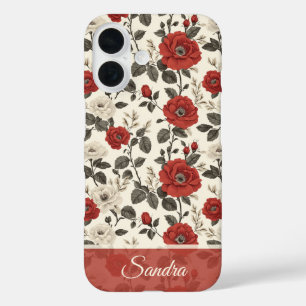Coque Pour iPhone 16 Cadeaux de Maman Tendance Fleurs de Rose Personnal