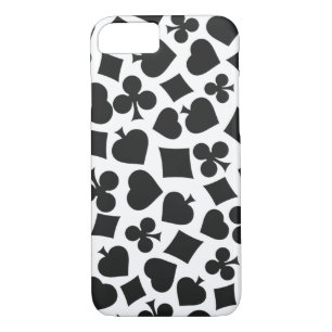 Coque iPhone 8/7 Cadeaux noir et blanc cool Idées pour Pokers