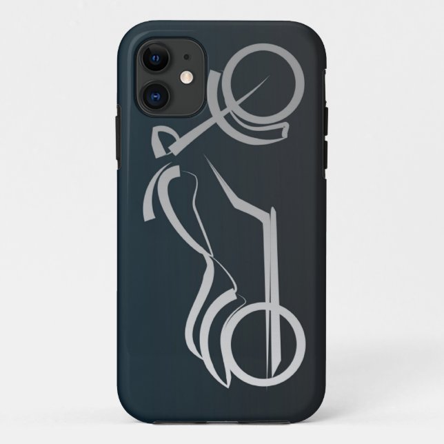 Coques Case-Mate iPhone Cadre argenté noir frais de moto (Dos)